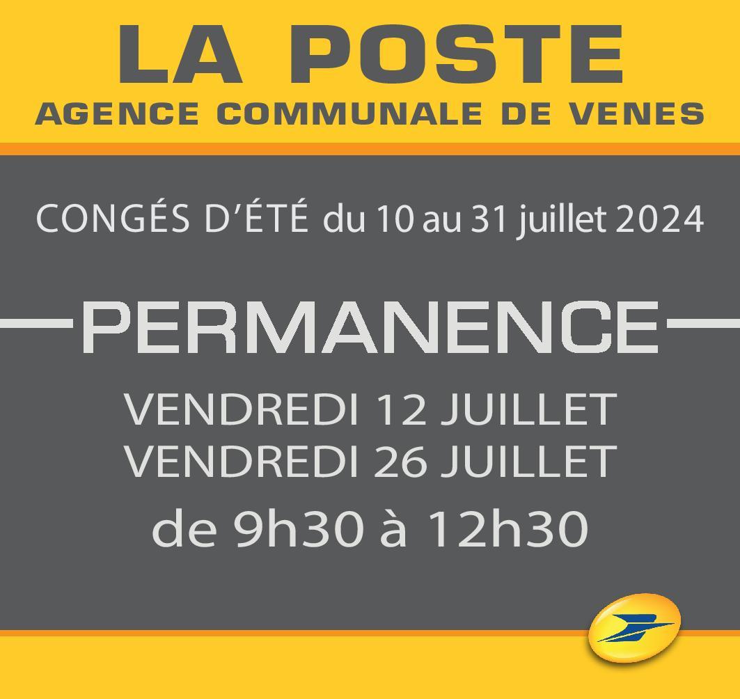 Permanence Agence Postale Vénès 